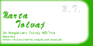marta tolvaj business card